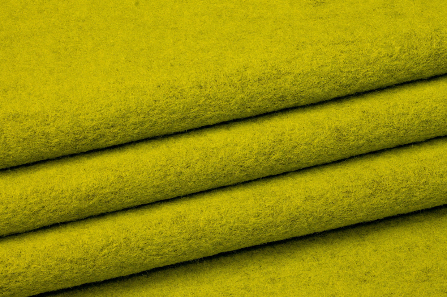 Chartreuse Boiled Wool Blend - Prime Fabrics