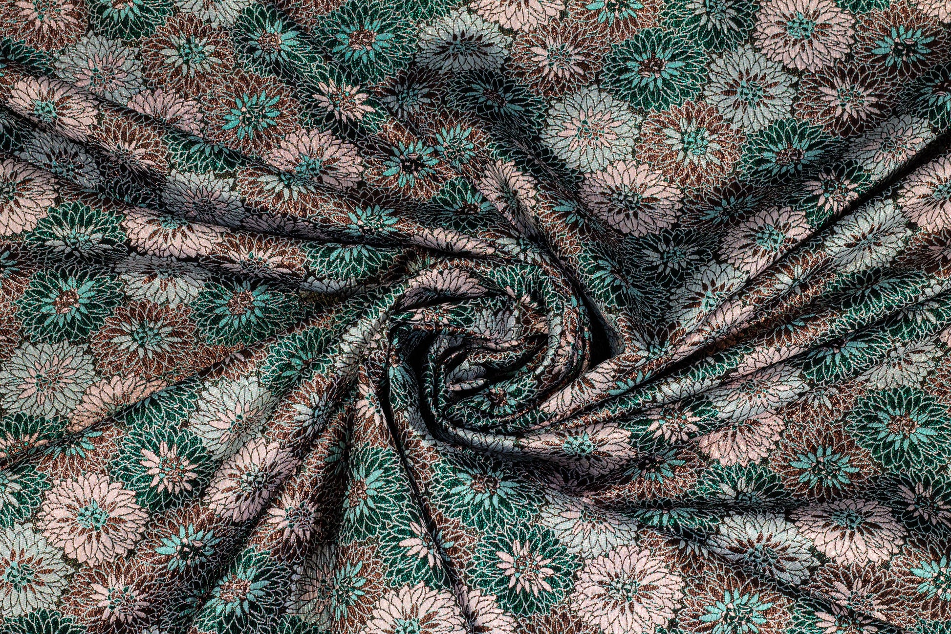 Multicolor Metallic Floral Italian Brocade - Prime Fabrics