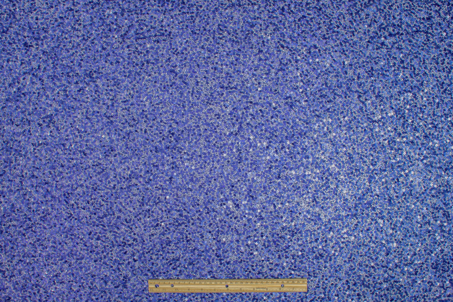 Hand Beaded and Sequined Metallic Mesh - Purple Blue - Prime Fabrics