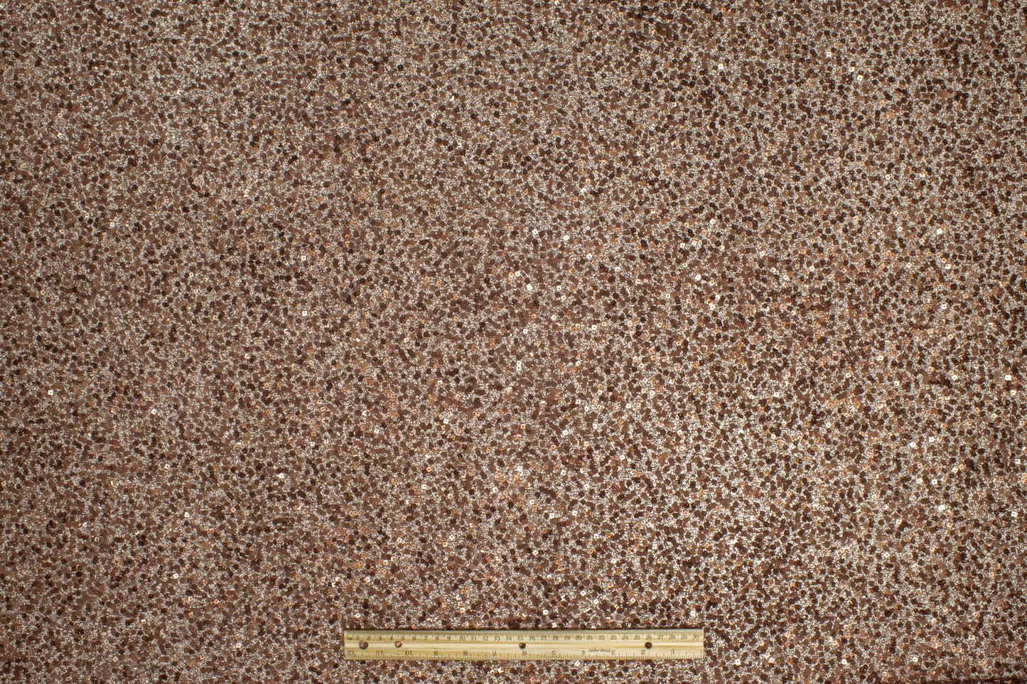 Hand Beaded and Sequined Metallic Mesh - Brown - Prime Fabrics