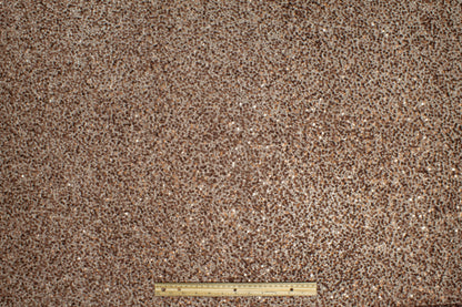 Hand Beaded and Sequined Metallic Mesh - Brown - Prime Fabrics