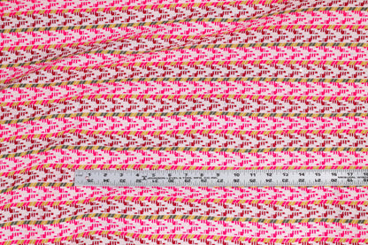 Multicolor Arrow Striped Italian Brocade - Prime Fabrics