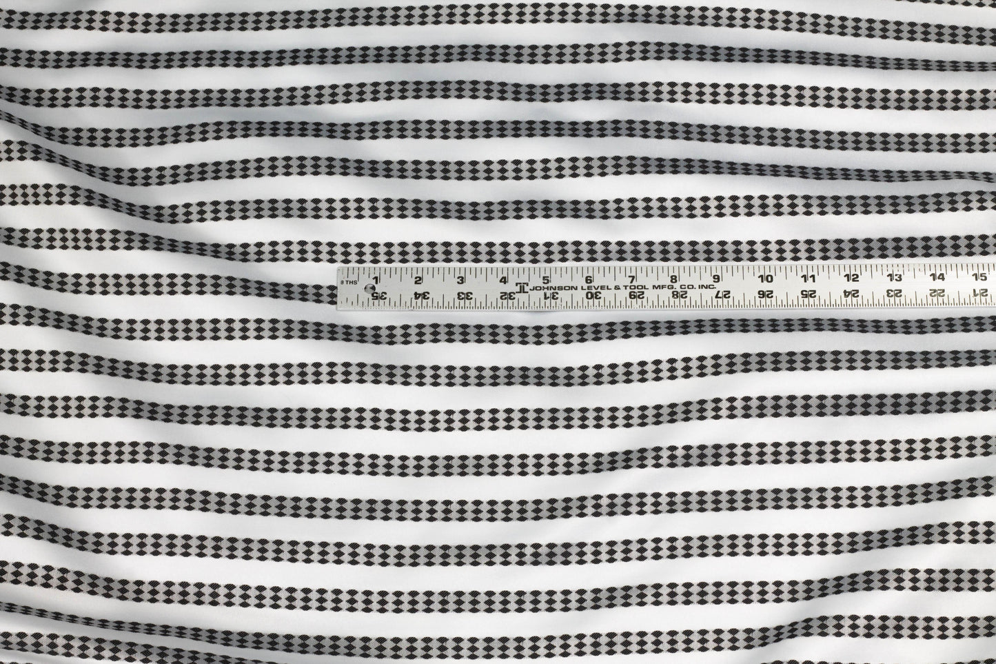 Black and White Diamond Striped Brocade - Prime Fabrics