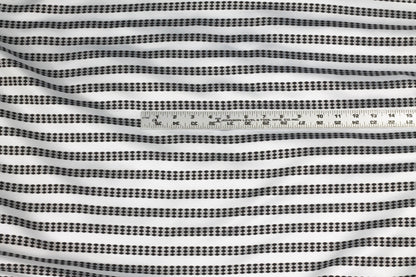 Black and White Diamond Striped Brocade - Prime Fabrics