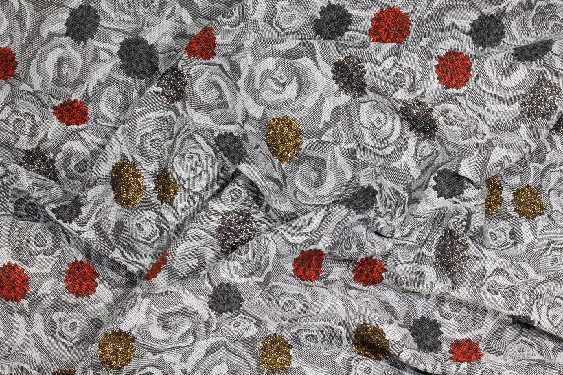 Multicolor Metallic Floral French Jacquard - Prime Fabrics