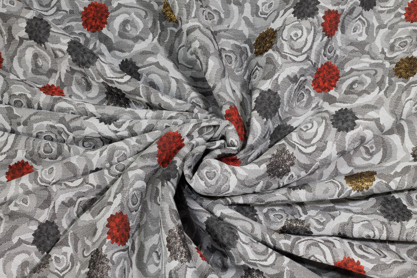 Multicolor Metallic Floral French Jacquard - Prime Fabrics