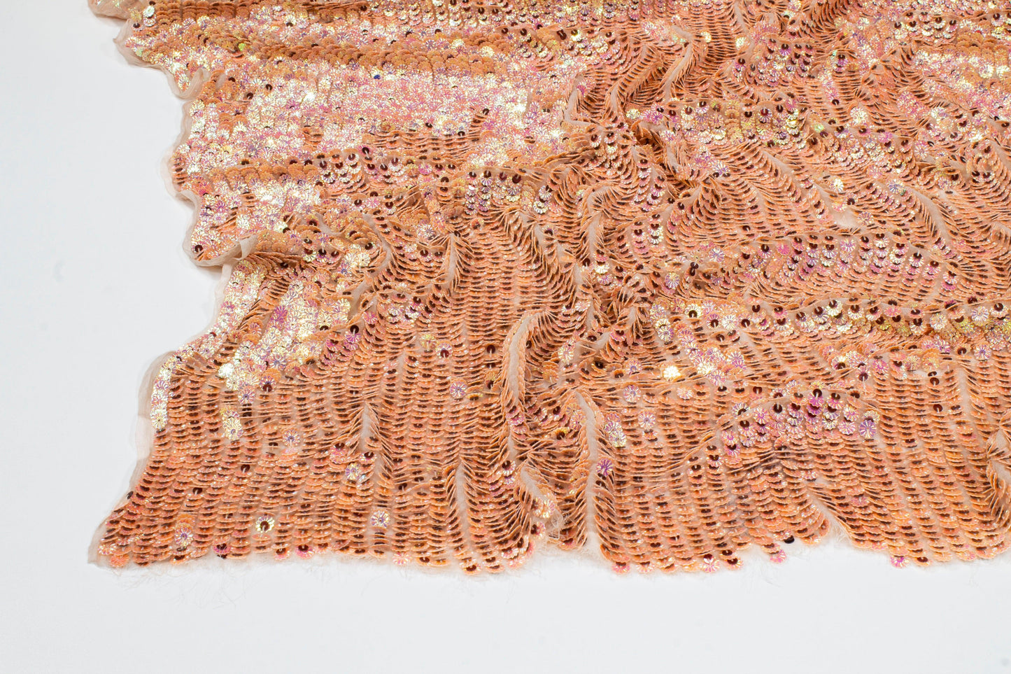 Handmade Iridescent Star Sequins - Peach/Blush - Prime Fabrics