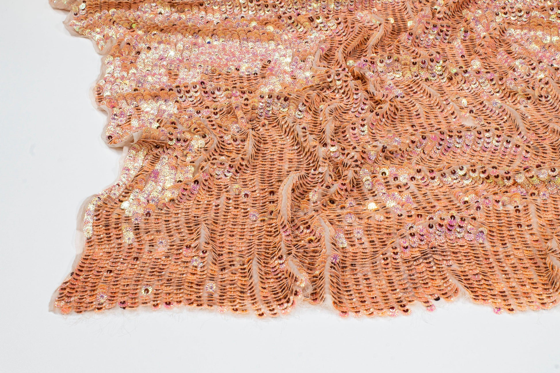 Handmade Iridescent Star Sequins - Peach/Blush - Prime Fabrics