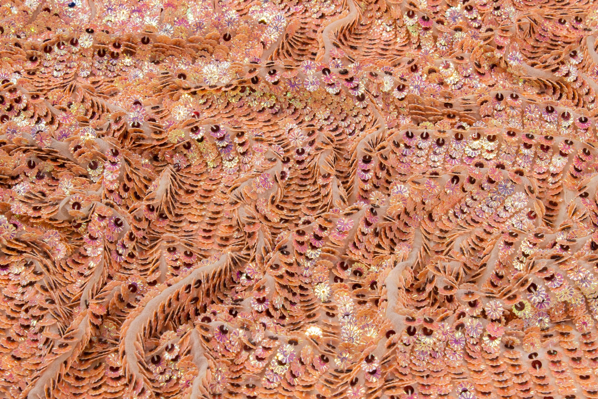 Handmade Iridescent Star Sequins - Peach/Blush - Prime Fabrics