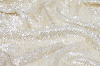 Handmade Triangle Sequins - Off White - Prime Fabrics