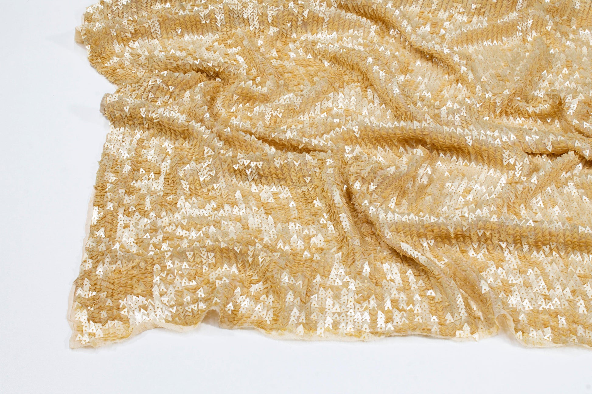 Handmade Triangle Sequins - Gold - Prime Fabrics