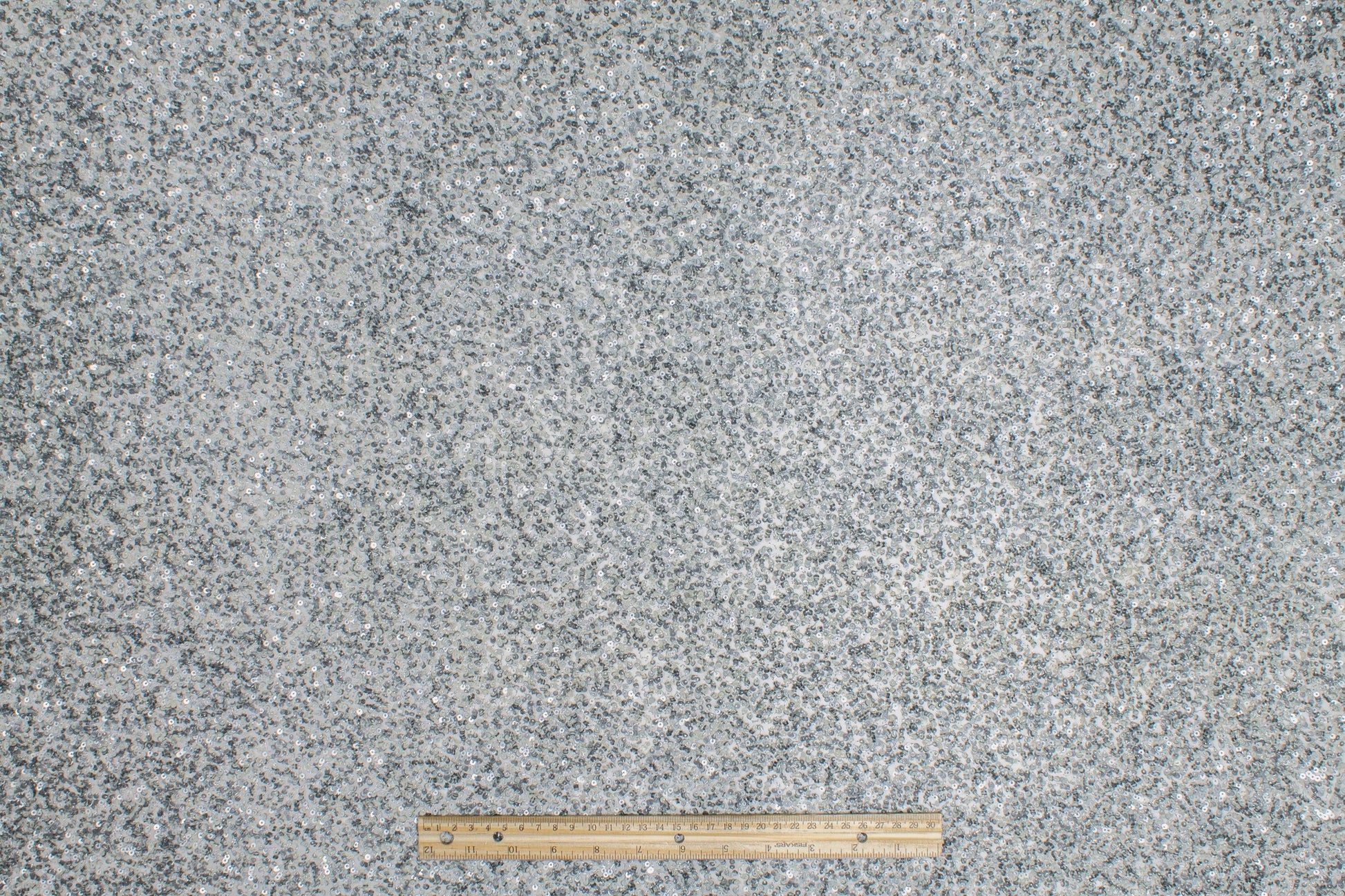 Hand Sequined Rayon Georgette - Silver Gray - Prime Fabrics