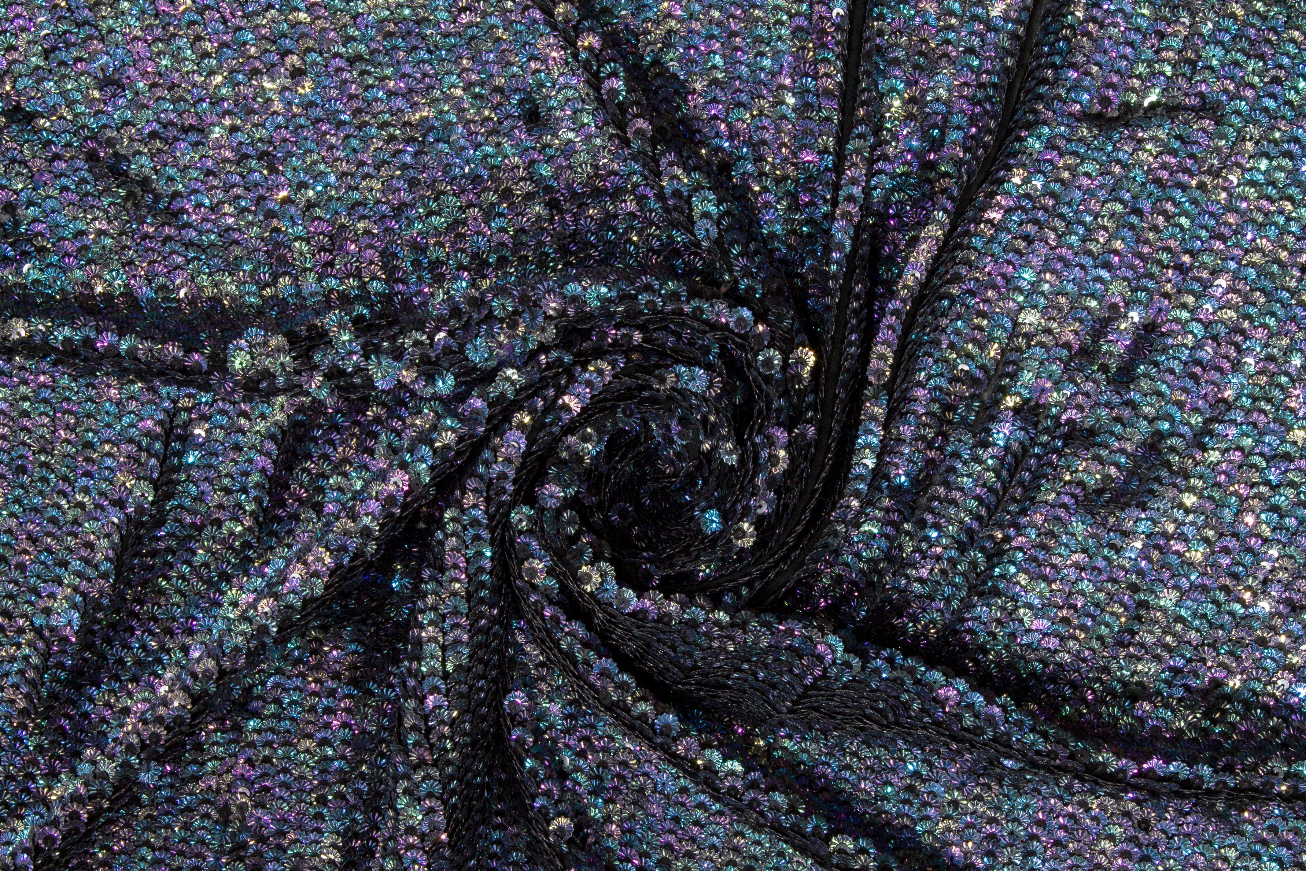 Handmade Iridescent Star Sequins - Blue - Prime Fabrics
