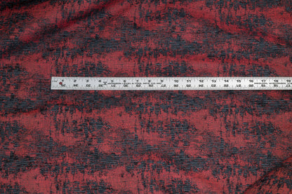 Burgundy and Black Brocade - Prime Fabrics