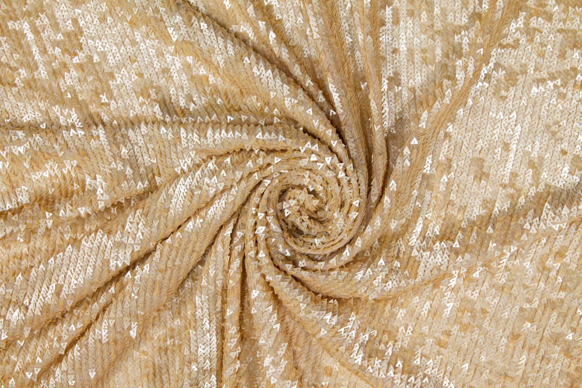 Handmade Triangle Sequins - Gold - Prime Fabrics