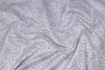 Cool Gray Floral Brocade - Prime Fabrics