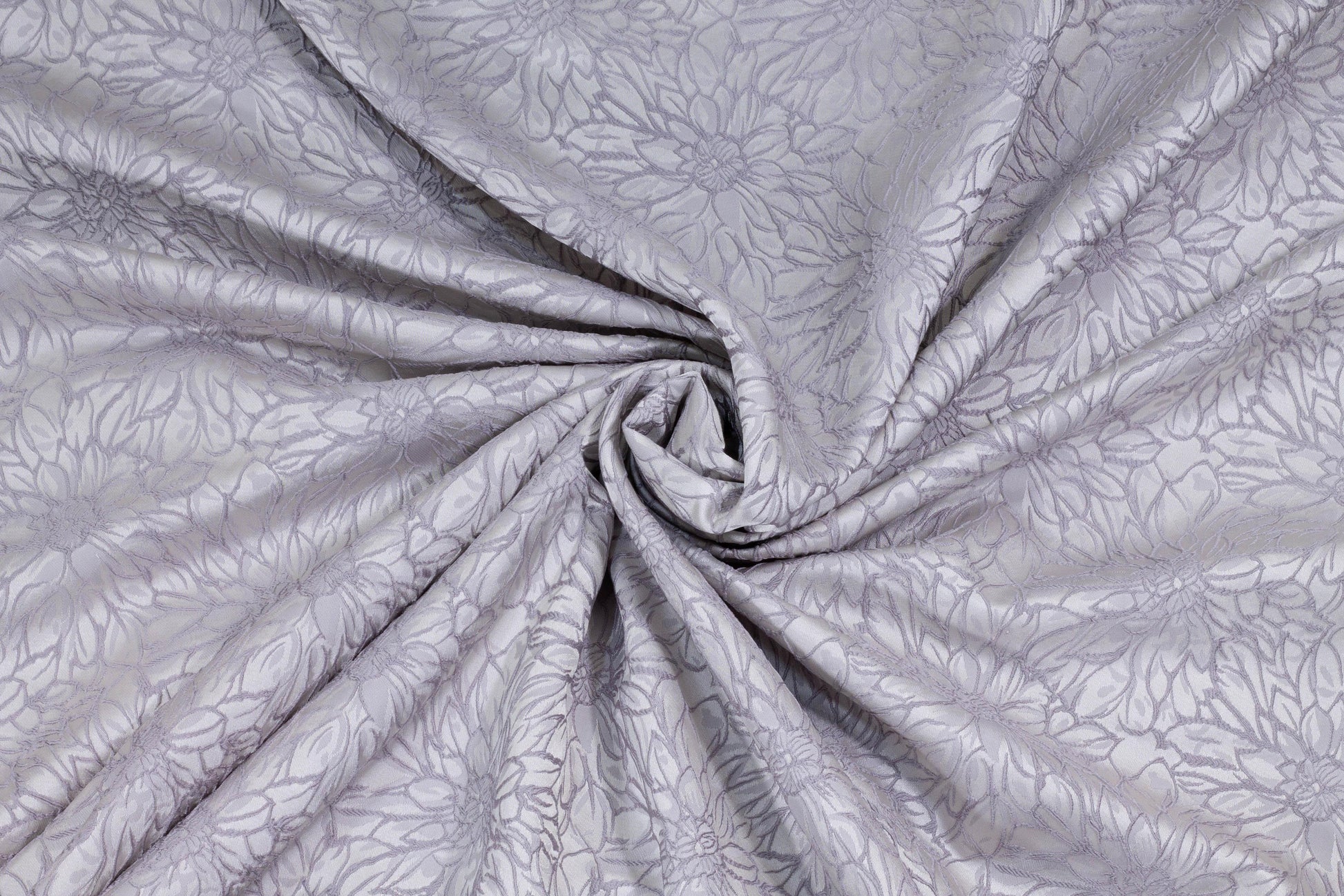 Cool Gray Floral Brocade - Prime Fabrics
