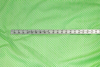 Highlighter Green Embroidered Polka Dot Brocade - Prime Fabrics