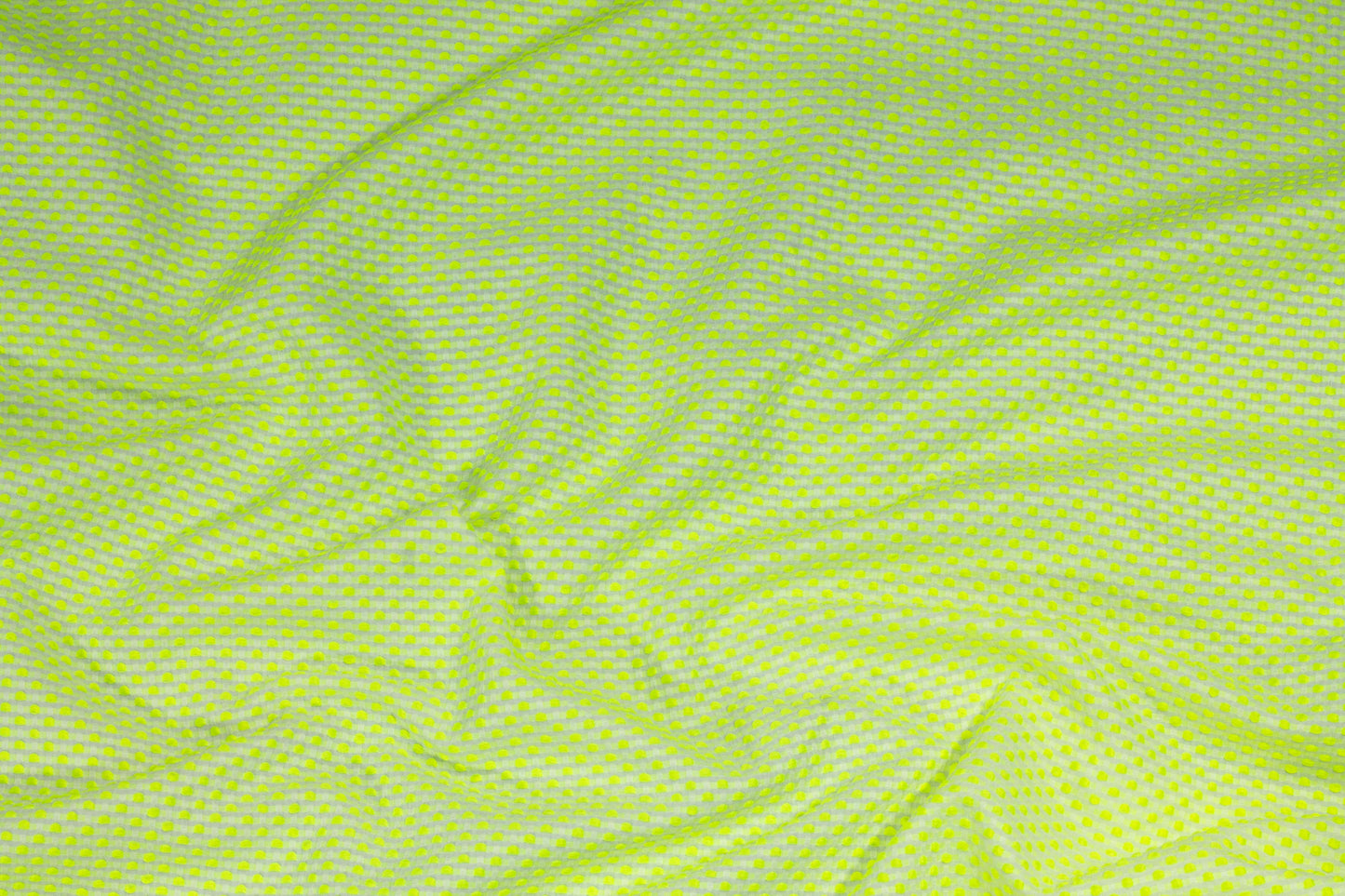 Highlighter Yellow Embroidered Polka Dot Brocade - Prime Fabrics