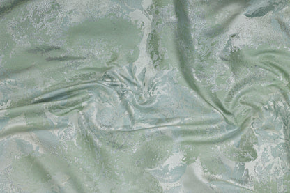 Sea Foam Green Floral Metallic Brocade - Prime Fabrics