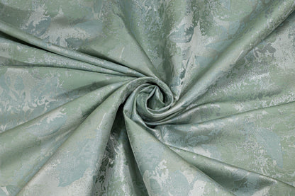 Sea Foam Green Floral Metallic Brocade - Prime Fabrics