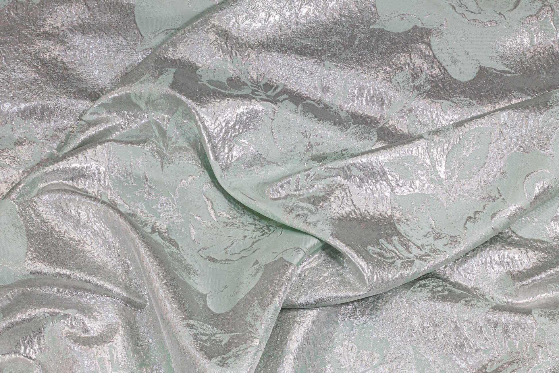 Metallic Fabric- Crushed Lame Silver