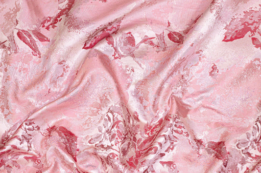 Amaranth Pink Metallic Jacquard - Prime Fabrics