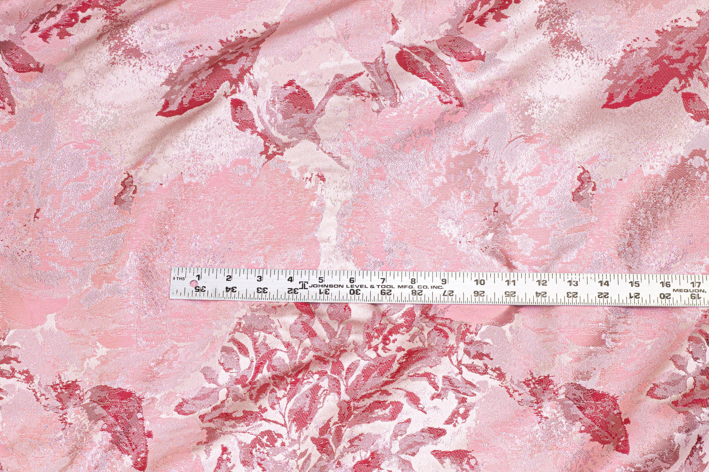 Amaranth Pink Metallic Jacquard - Prime Fabrics