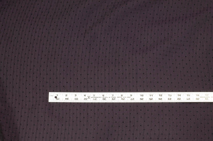 Dark Purple Crushed Brocade with Embroidered Metallic Polka Dots - Prime Fabrics
