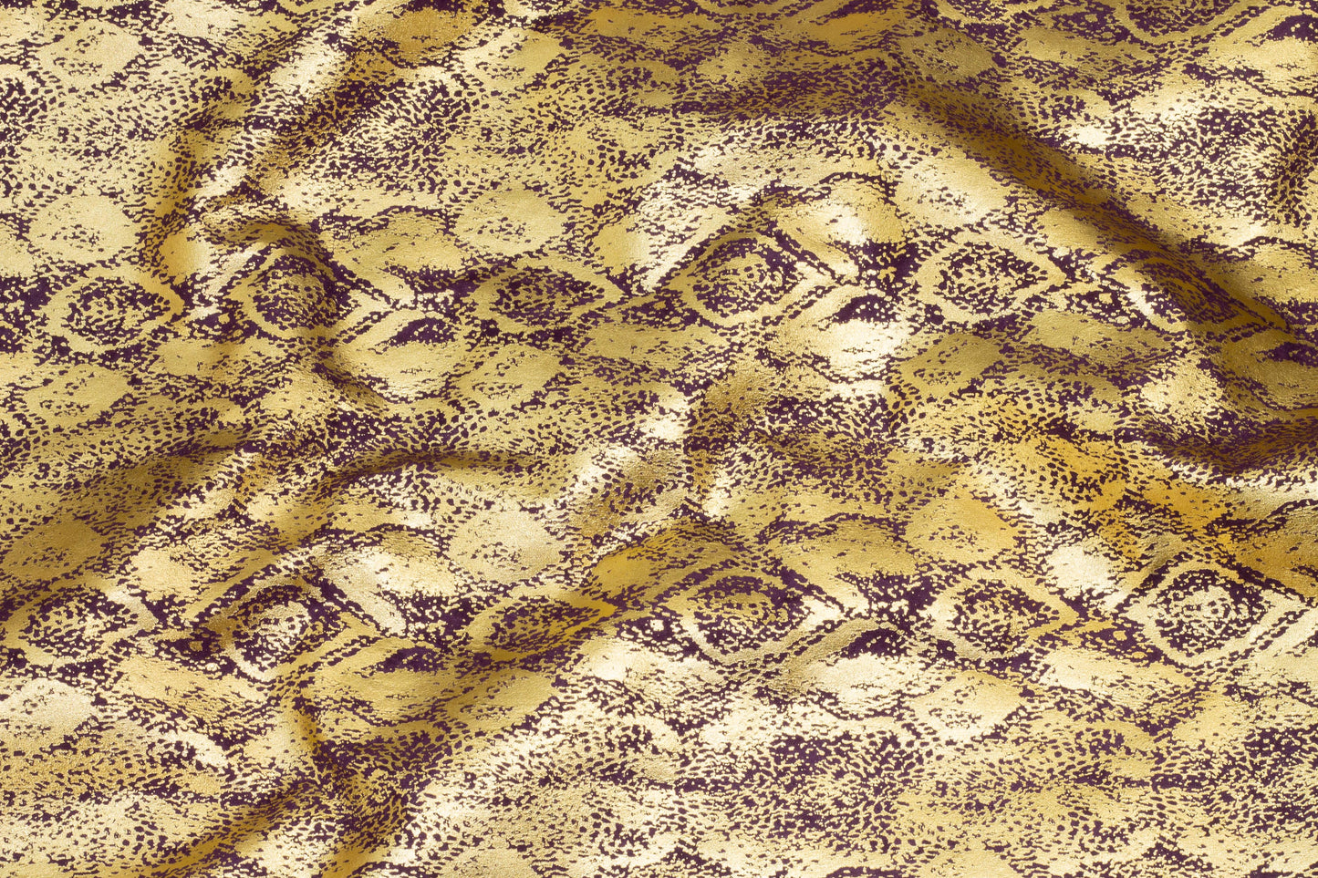 Purple and Metallic Gold Jacquard - Prime Fabrics