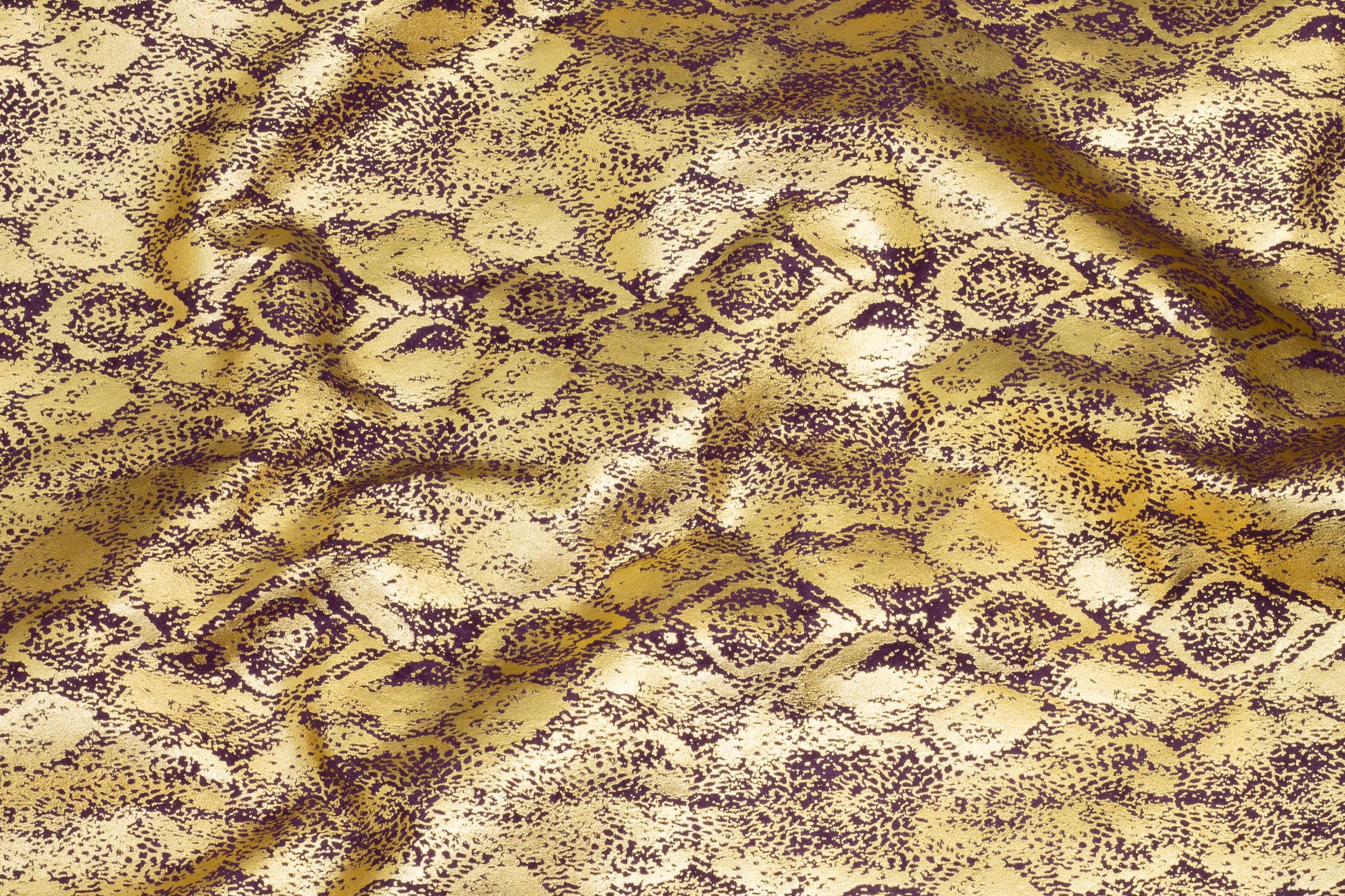 Purple and Metallic Gold Jacquard - Prime Fabrics