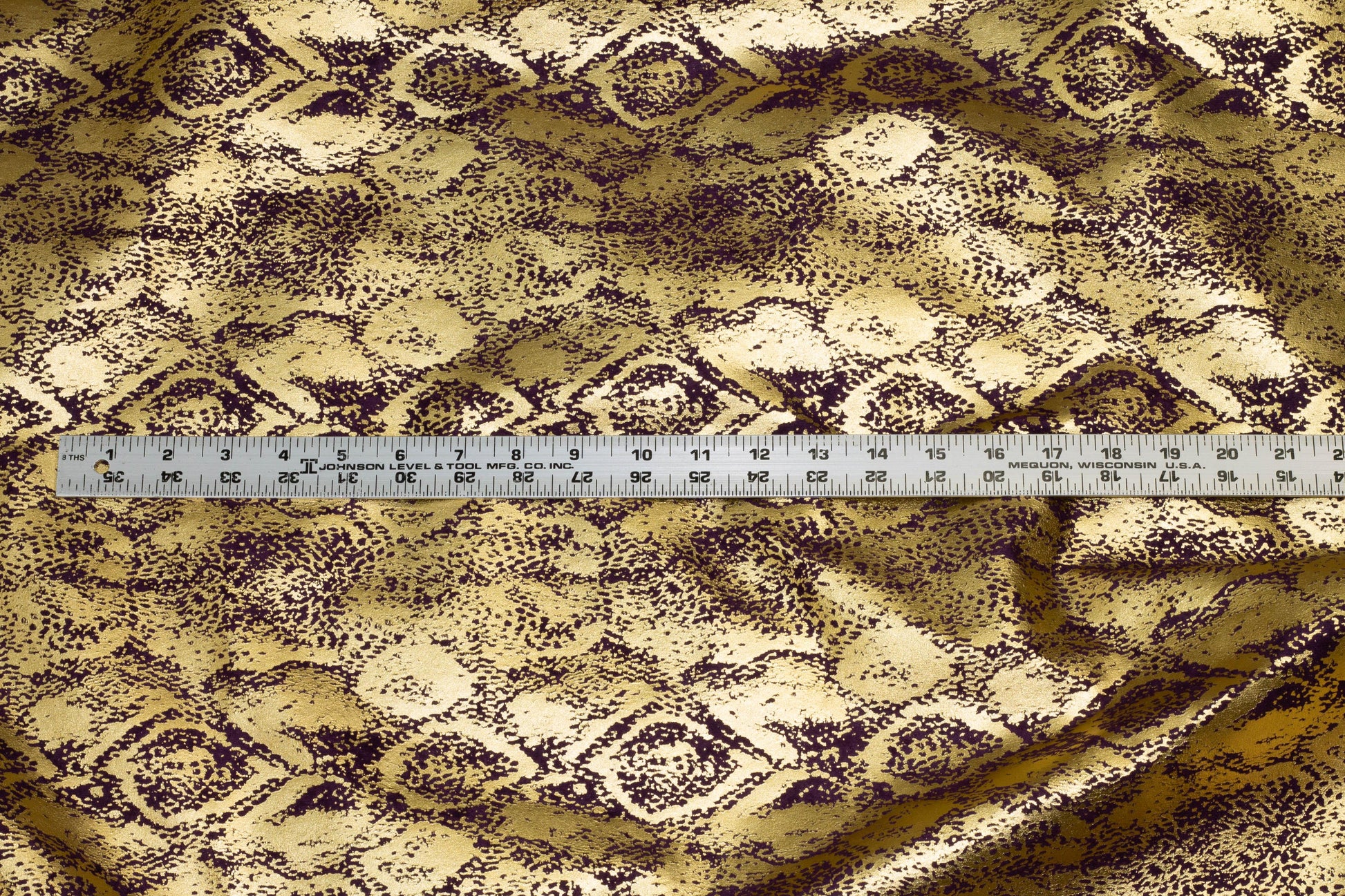 Purple and Metallic Gold Jacquard - Prime Fabrics