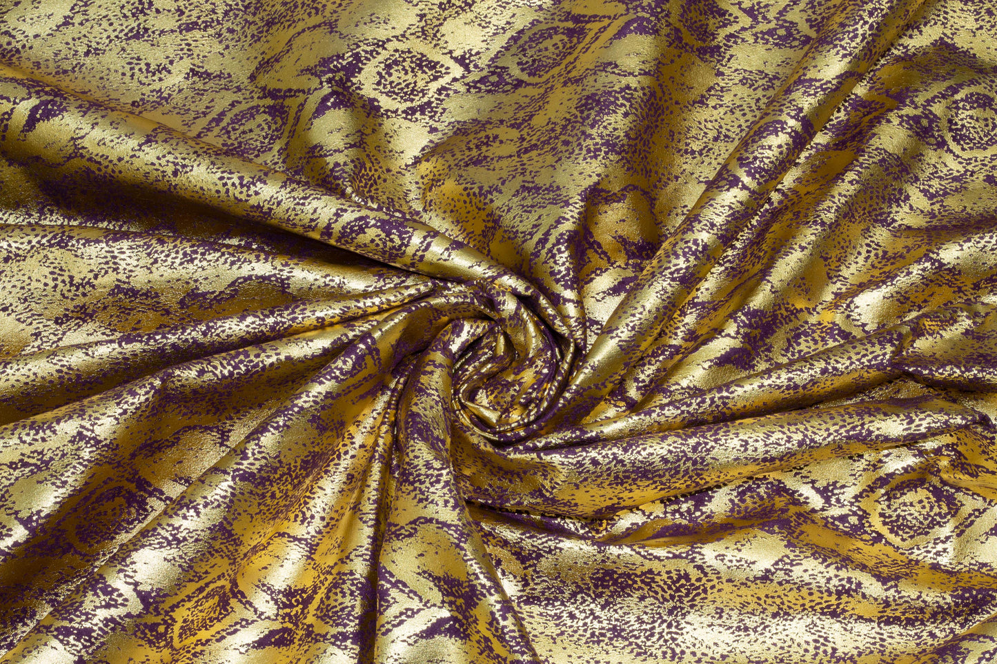 Purple and Metallic Gold Jacquard - Prime Fabrics