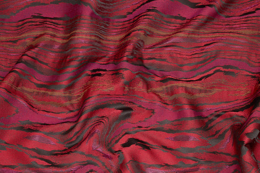 Red and Magenta Brocade - Prime Fabrics