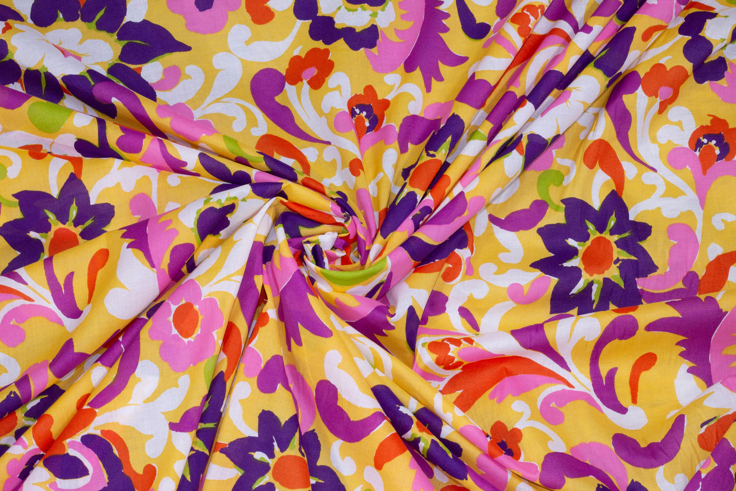 Multicolor Floral Italian Cotton Voile - Prime Fabrics