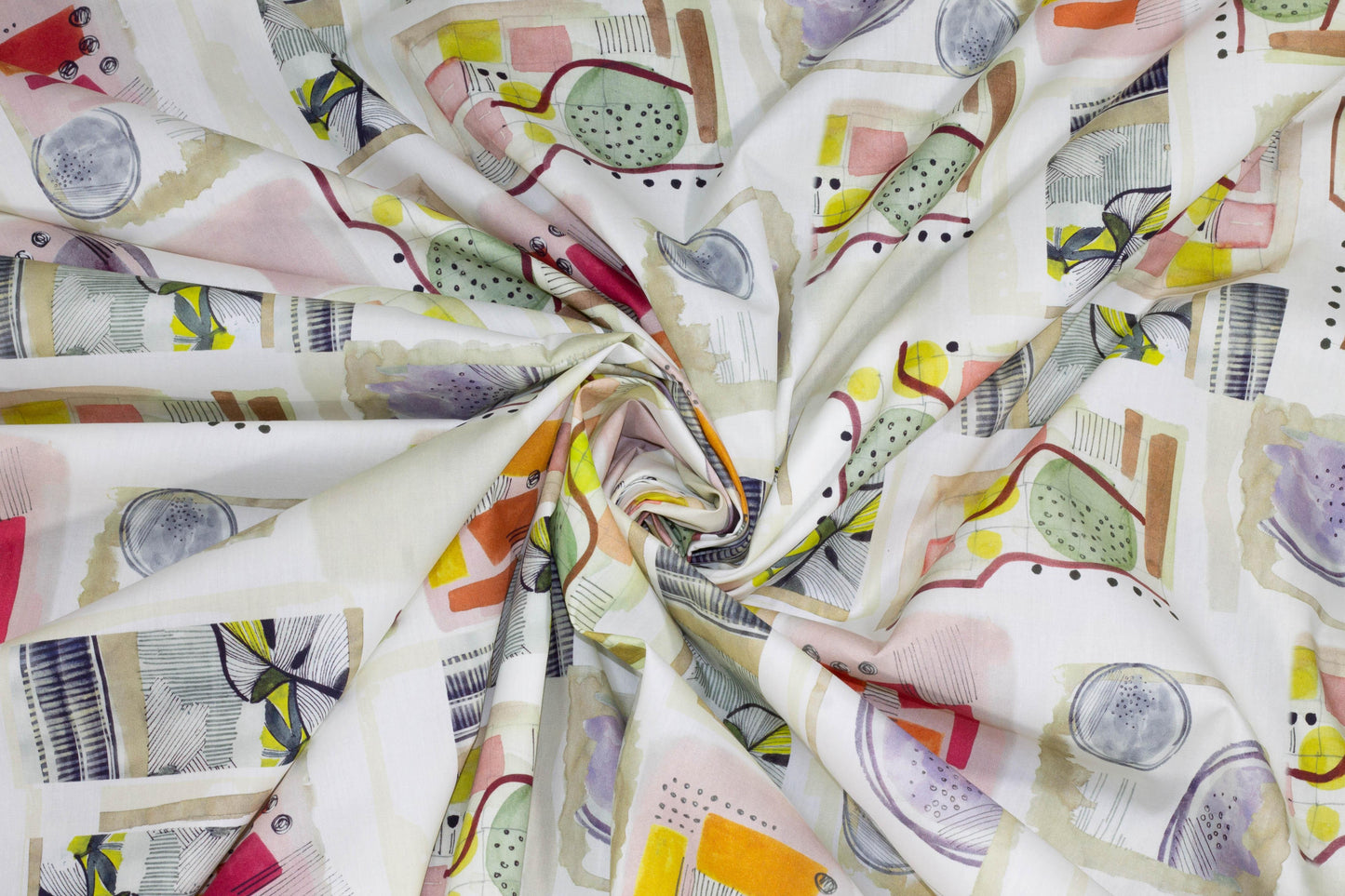 Multicolor Contemporary Italian Stretch Cotton - Prime Fabrics
