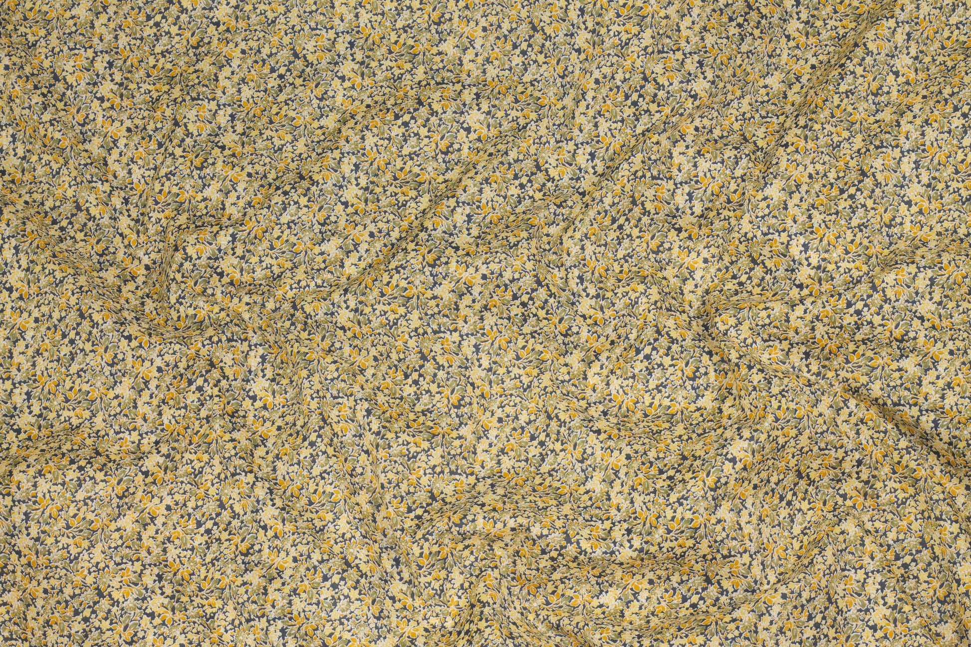 Yellow Ditsy Floral Italian Cotton Voile - Prime Fabrics