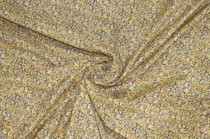 Yellow Ditsy Floral Italian Cotton Voile - Prime Fabrics