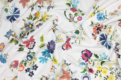 Multicolor Floral Italian Cotton Sateen - Prime Fabrics