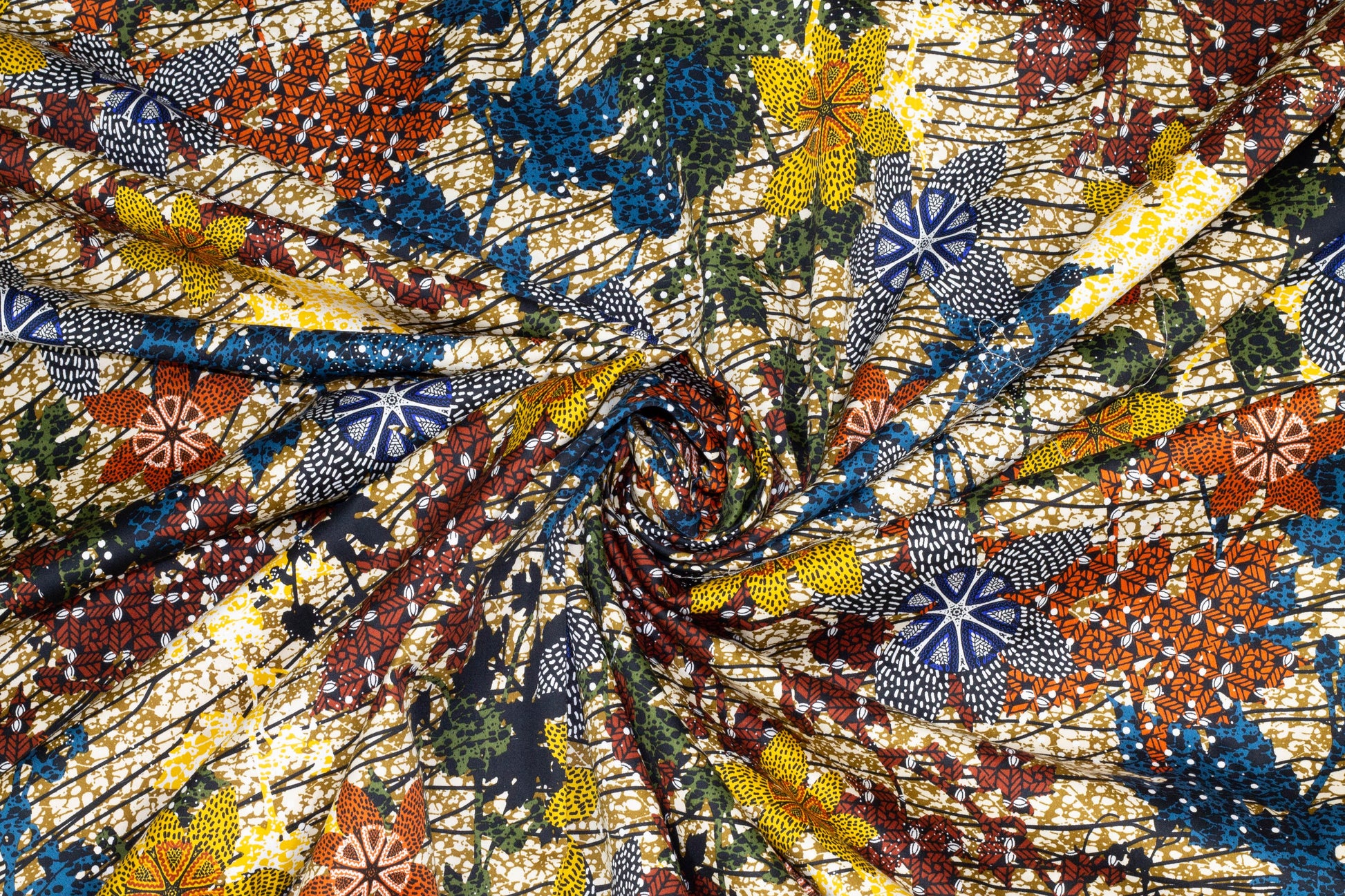 Multicolor Floral Italian Cotton Sateen - Prime Fabrics