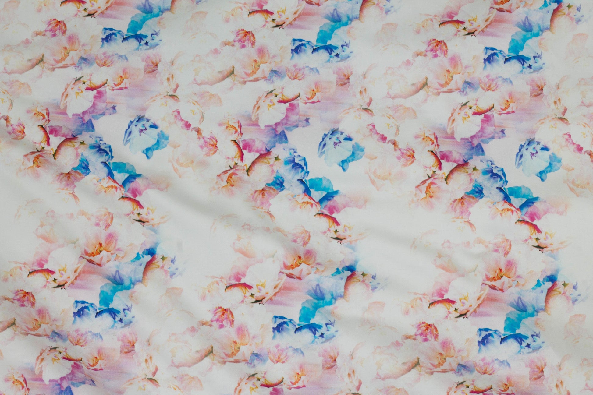Multicolor Floral Italian Stretch Cotton Sateen - Prime Fabrics
