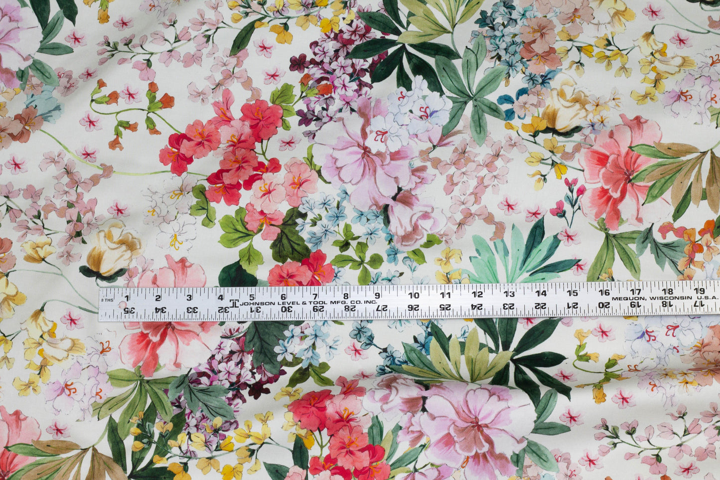 Multicolor Floral Italian Stretch Cotton Sateen - Prime Fabrics