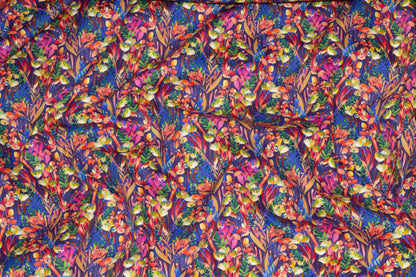 Multicolor Floral Italian Stretch Cotton Sateen - Prime Fabrics