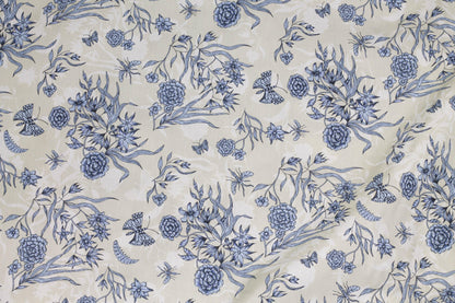 Blue Floral French Cotton - Prime Fabrics