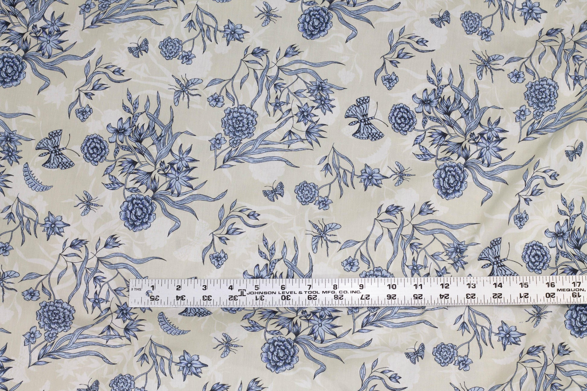Blue Floral French Cotton - Prime Fabrics