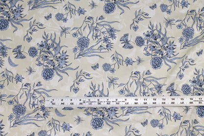 Blue Floral French Cotton - Prime Fabrics