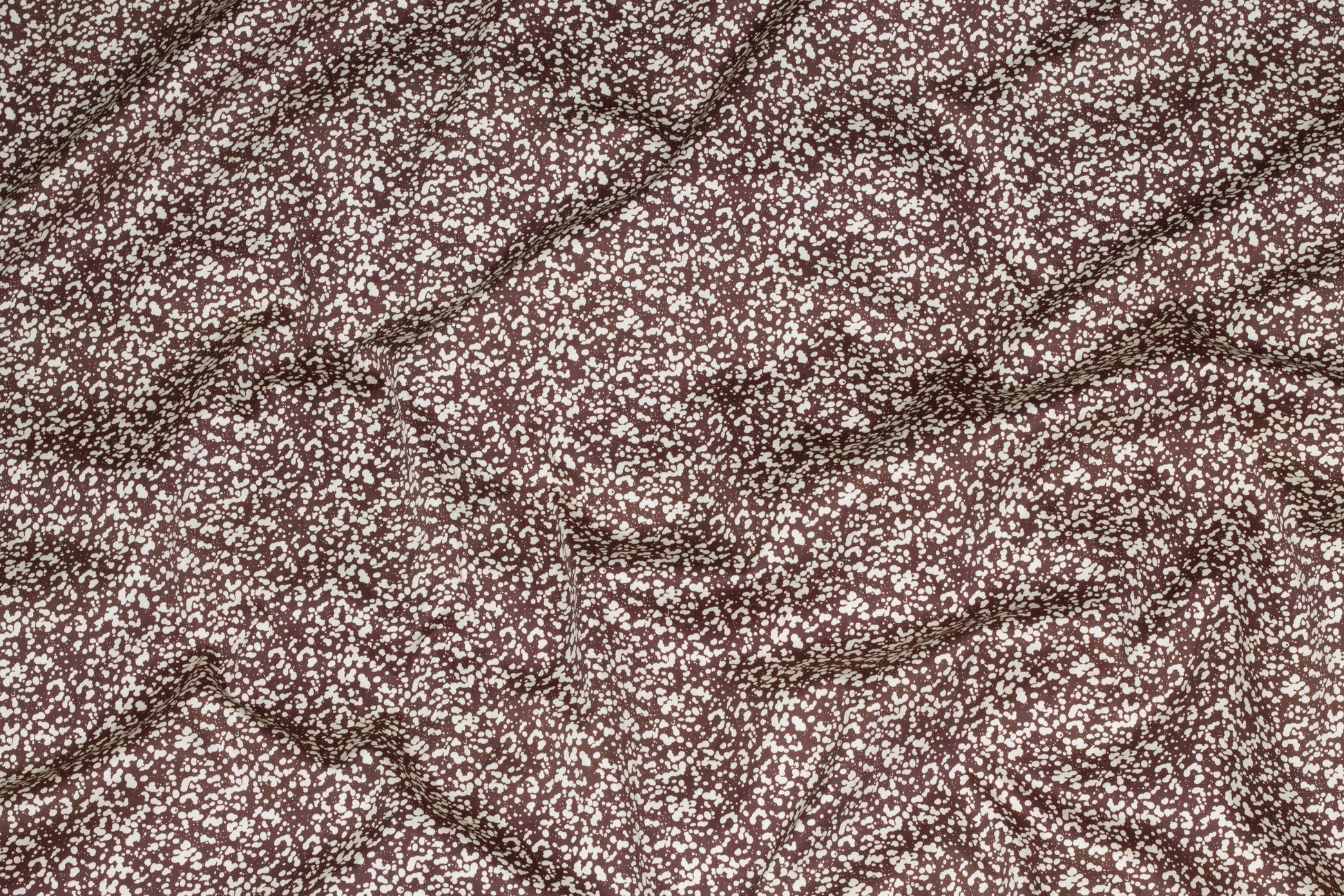 Brown and White Cotton Sateen - Prime Fabrics