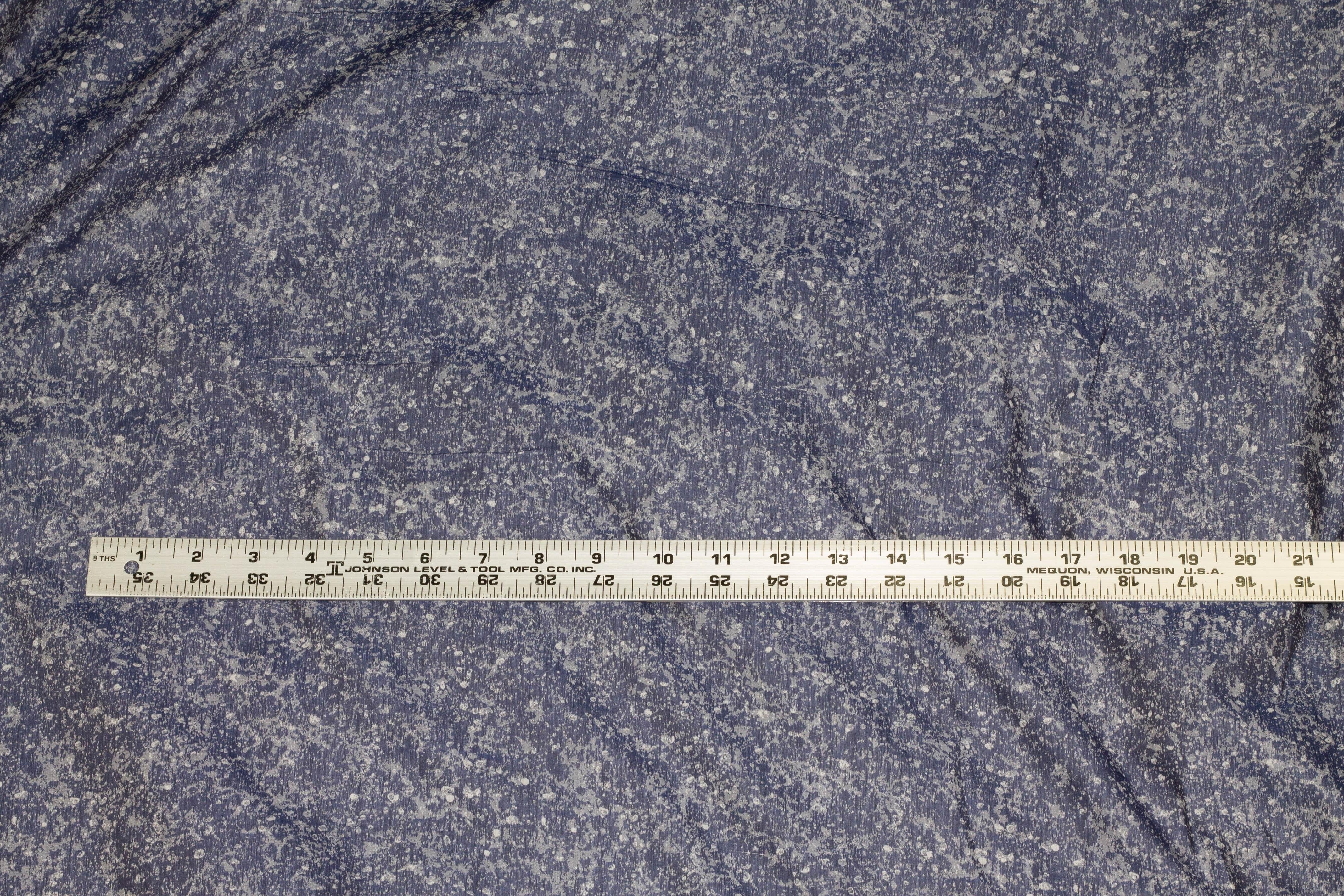 Blue and Gray Abstract Italian Cotton - Prime Fabrics