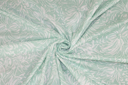 Tiffany Blue Floral Cotton - Prime Fabrics