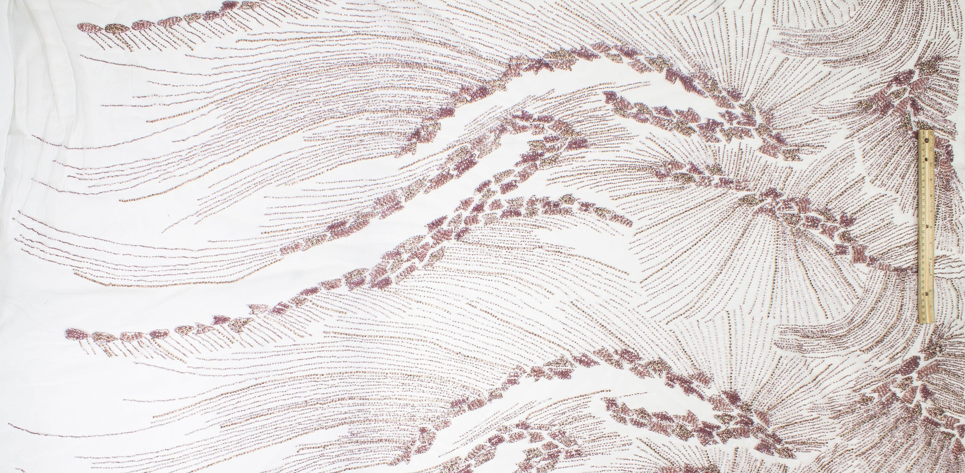 Hand Beaded and Sequined Mesh - Blush Pink - Prime Fabrics